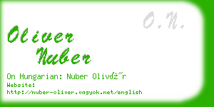 oliver nuber business card